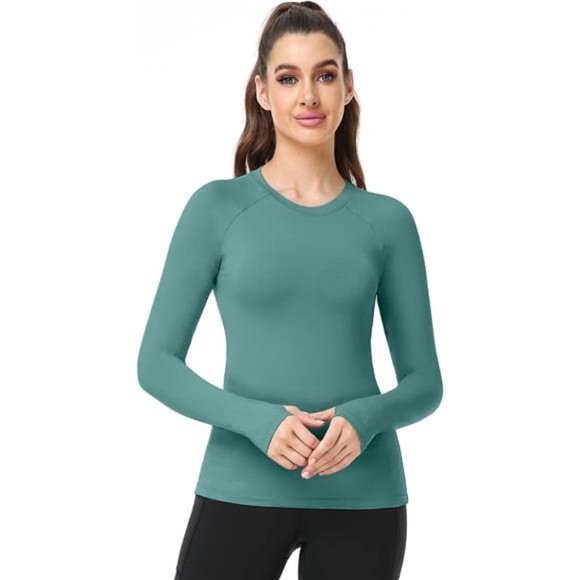 Quick-Drying Running Long Sleeve Shirt for Women Workout Shirts - Picture 5 of 7